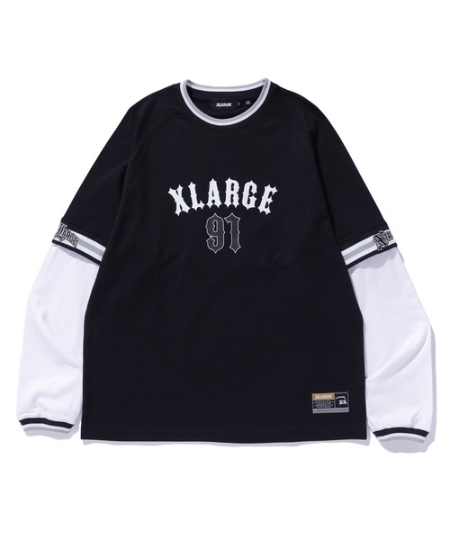XLARGE(エクストララージ)の「XLARGE 91LAYERD L/S TEE(Tシャツ/カットソー・メンズ・ブラック/カモフラージュ・L/XL/S/M)」の2枚目の写真