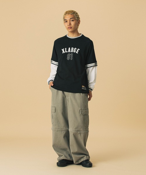 XLARGE(エクストララージ)の「XLARGE 91LAYERD L/S TEE(Tシャツ/カットソー・メンズ・ブラック/カモフラージュ・L/XL/S/M)」の7枚目の写真