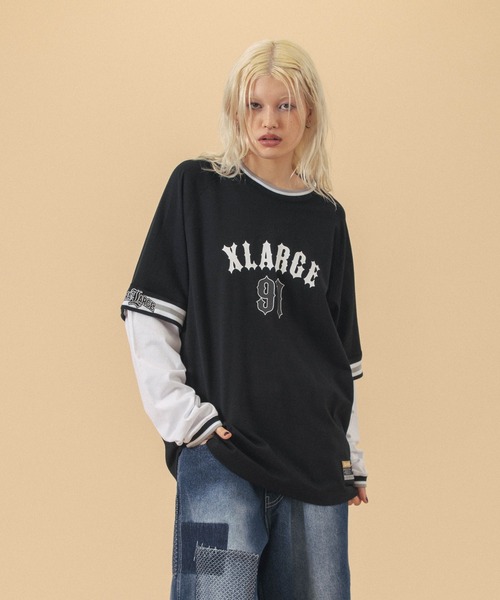 XLARGE(エクストララージ)の「XLARGE 91LAYERD L/S TEE(Tシャツ/カットソー・メンズ・ブラック/カモフラージュ・L/XL/S/M)」の8枚目の写真