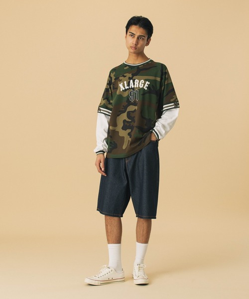 XLARGE(エクストララージ)の「XLARGE 91LAYERD L/S TEE(Tシャツ/カットソー・メンズ・ブラック/カモフラージュ・L/XL/S/M)」の13枚目の写真