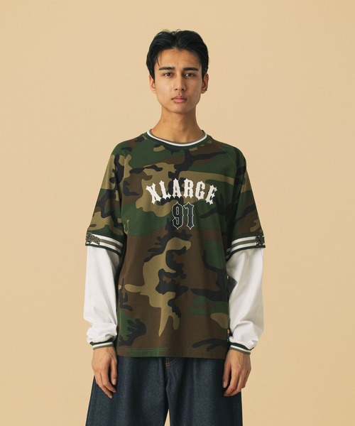 XLARGE(エクストララージ)の「XLARGE 91LAYERD L/S TEE(Tシャツ/カットソー・メンズ・ブラック/カモフラージュ・L/XL/S/M)」の10枚目の写真