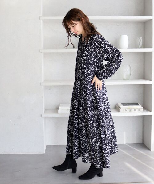 le.coeur blanc(ルクールブラン)の「Fanaka別注ランダムドットワンピース(ワンピース・レディース・ブラウン系その他2/ブラック系その他・38)」の17枚目の写真
