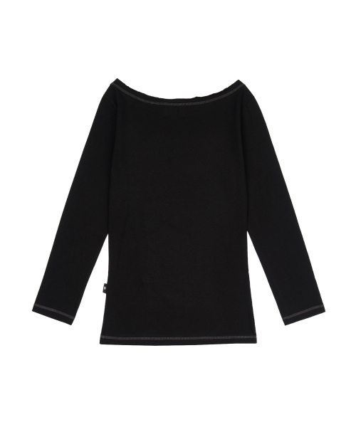 GILAARCHIVE（ギラアーカイブ）の「ONE SHOULDER EYELET LONG SLEEVE_BLACK（Tシャツ/カットソー・レディース・その他・FREE）」の5枚目の写真