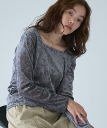フロッキーメッシュ2WAYスクエアプルオーバー