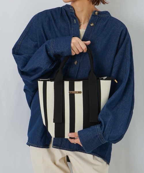 LUCA/LADY LUCK LUCA(ルカ/レディラックルカ)の「LC/LLL ジャガードミニトートニットバッグ(トートバッグ・レディース・グレー/ブラック・FREE)」の2枚目の写真