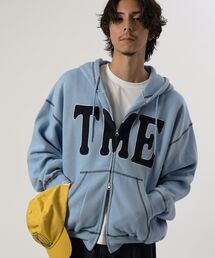 FFEIN（フェイン）の「【FFEIN（フェイン）】ヘビーウエイト配色ステッチ立体フードジップパーカー / フーディ スウェット ロゴ刺繍 ユニセックス 秋冬（パーカー）」