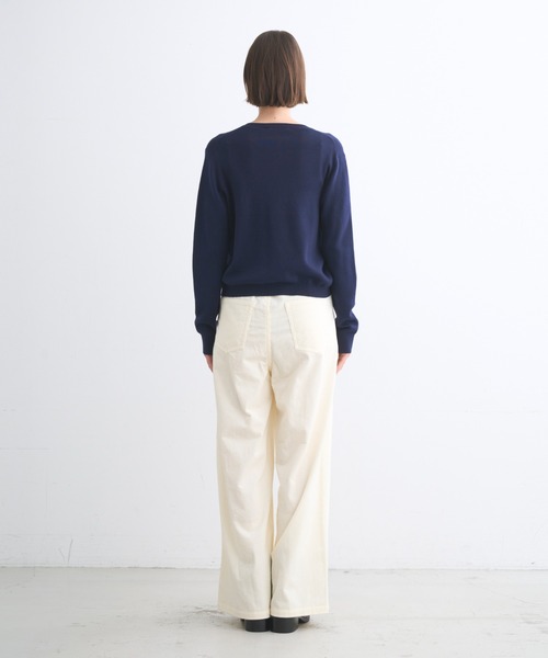 three dots（スリードッツ）の「エアーコットン カーディガン（カーディガン/ボレロ・レディース・ネイビー/グレー系その他/ブルー系その他・SMALL）」の16枚目の写真