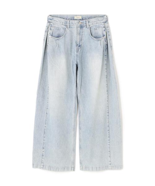 Toironier(トワロニエ)の「Toironier/トワロニエ/Side Tuck Double Denim(デニムパンツ・メンズ・ブラック/その他35・2/1)」の2枚目の写真
