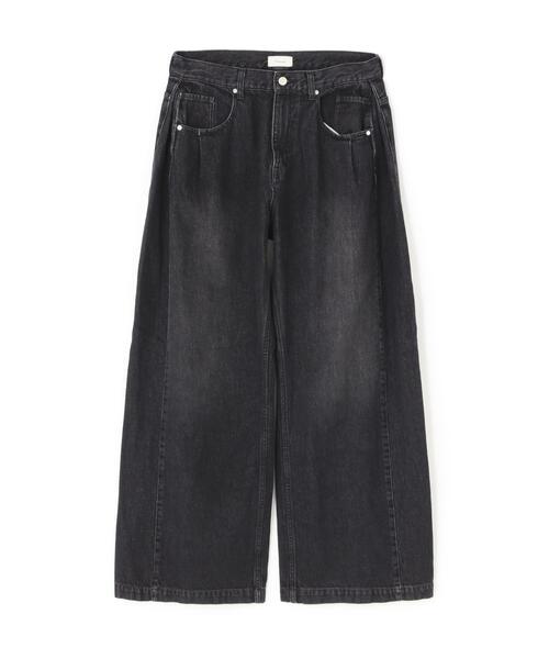 Toironier(トワロニエ)の「Toironier/トワロニエ/Side Tuck Double Denim(デニムパンツ・メンズ・ブラック/その他35・2/1)」の1枚目の写真