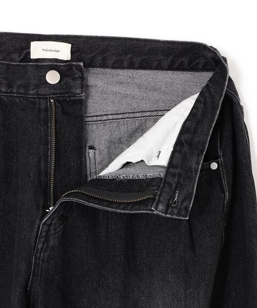 Toironier(トワロニエ)の「Toironier/トワロニエ/Side Tuck Double Denim(デニムパンツ・メンズ・ブラック/その他35・2/1)」の4枚目の写真