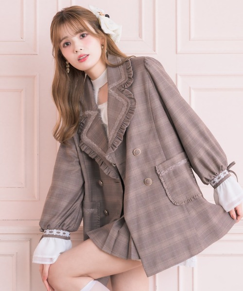 couture BY ROJITA(クチュールバイロジータ)の「【セットアップ対応】ダブルボタンテーラードジャケット(テーラードジャケット・レディース・ブラック/グレー/ブラウン・FREE)」の4枚目の写真