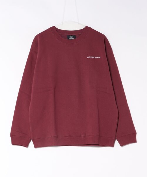 VOLCOM(ボルコム)の「VOLCOM メンズ VOLCOM SKATE CO CREW トレーナー 【2026年秋冬モデル】(スウェット・メンズ・ブルー系その他/バーガンディー・MEDIUM/X-LARGE/LARGE)」の1枚目の写真