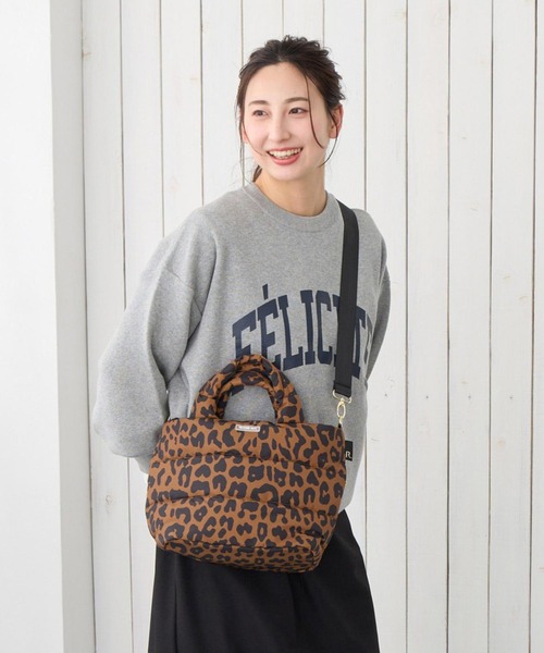 ROOTOTE(ルートート)の「ルートート / フェザールー デリ ダウンフェザー キルティング2WAYレオパードトートバッグ FE.デリ.レパードーA(ショルダーバッグ・レディース・ブラウン/カーキ・FREE)」の14枚目の写真