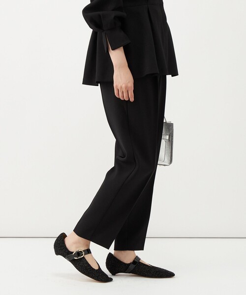 NOLLEY’S(ノーリーズ)の「《セットアップ対応》ウォッシャブルウールライク1タックテーパードパンツ(その他パンツ・レディース・グレー/ブラック・38/36)」の11枚目の写真