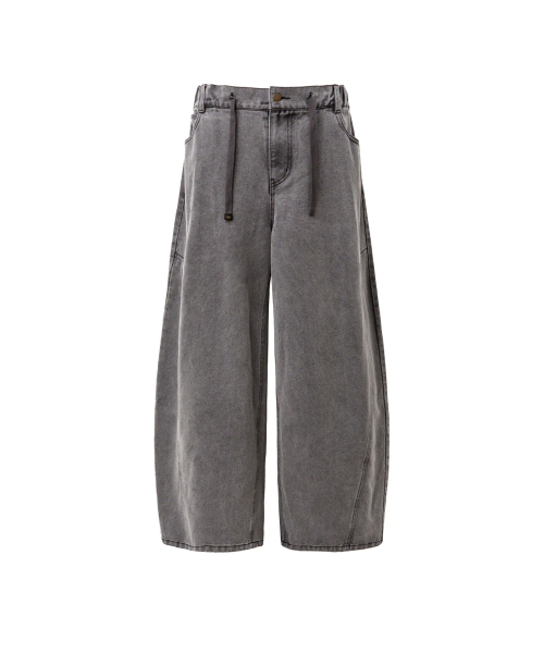 ABEEHUMS（アビハムズ）の「デニムウォッシュ切替パンツ ABH367-330 チャコール（デニムパンツ・レディース・チャコールグレー・SMALL/MEDIUM/LARGE）」の3枚目の写真