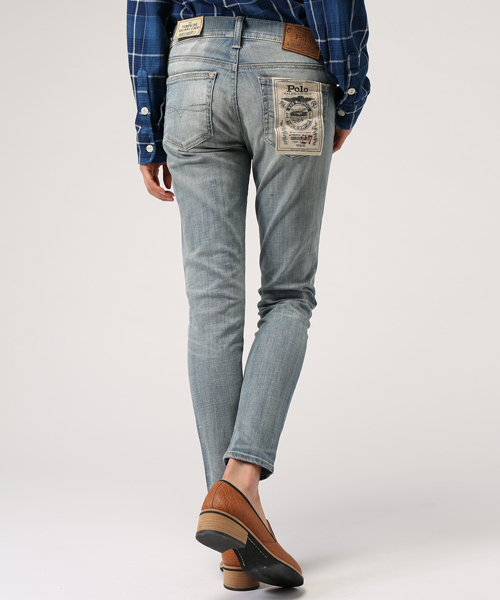 POLO RALPH LAUREN（ポロ ラルフ ローレン）の「Tompkins クロップド スキニー ジーンズ（デニムパンツ・レディース・ライトブルー・29/31/30/26/27/32/25/28/24）」の3枚目の写真