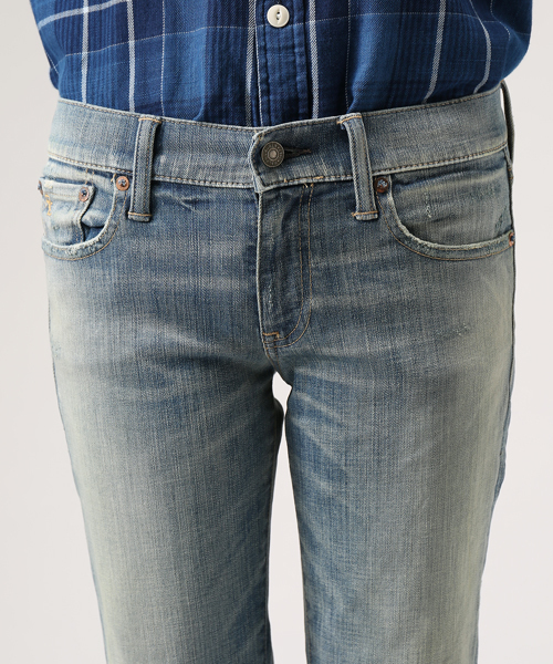 POLO RALPH LAUREN（ポロ ラルフ ローレン）の「Tompkins クロップド スキニー ジーンズ（デニムパンツ・レディース・ライトブルー・29/31/30/26/27/32/25/28/24）」の4枚目の写真