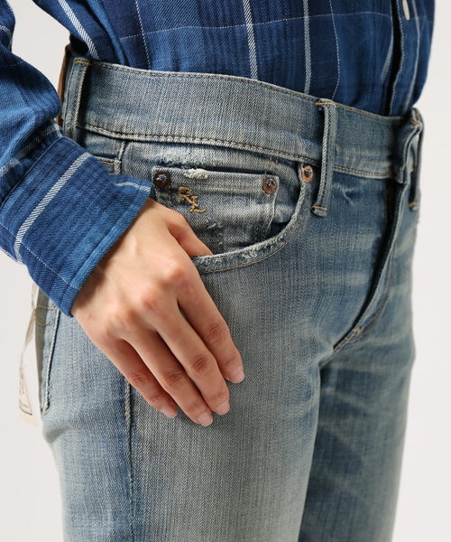 POLO RALPH LAUREN（ポロ ラルフ ローレン）の「Tompkins クロップド スキニー ジーンズ（デニムパンツ・レディース・ライトブルー・29/31/30/26/27/32/25/28/24）」の6枚目の写真