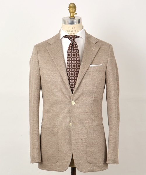 SHIPS（シップス）の「SD: メランジ ソリッド ジャージー ジャケット■（テーラードジャケット・メンズ・カーキ/オリーブ・50/46/48/52/42/44）」の2枚目の写真