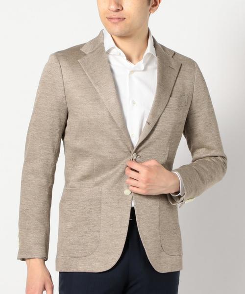 SHIPS（シップス）の「SD: メランジ ソリッド ジャージー ジャケット■（テーラードジャケット・メンズ・カーキ/オリーブ・50/46/48/52/42/44）」の3枚目の写真