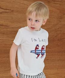 green label relaxing | 【KIDS】コットン ナマケモノプリント Tシャツ ショートスリーブ(Tシャツ/カットソー)