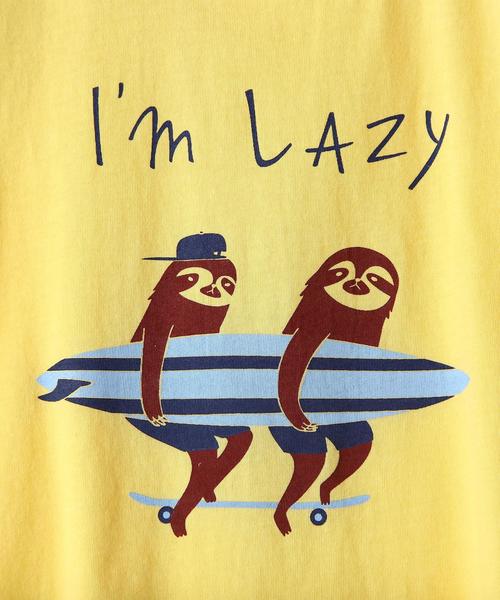 green label relaxing（グリーンレーベルリラクシング）の「【KIDS】コットン ナマケモノプリント Tシャツ ショートスリーブ◆（Tシャツ/カットソー・キッズ・オフホワイト/クリーム・105/135/125/115/95）」の7枚目の写真