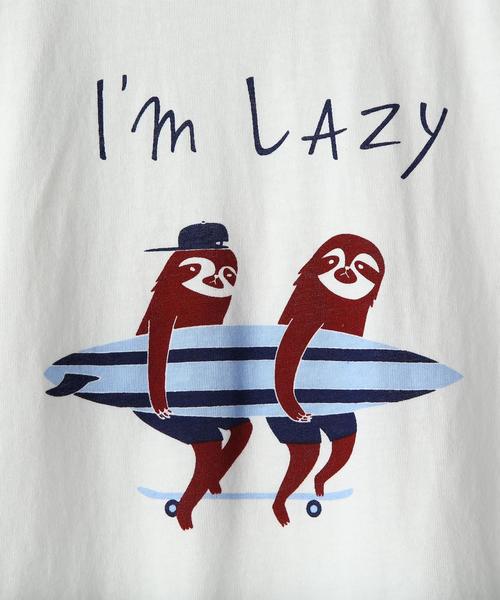 green label relaxing（グリーンレーベルリラクシング）の「【KIDS】コットン ナマケモノプリント Tシャツ ショートスリーブ◆（Tシャツ/カットソー・キッズ・オフホワイト/クリーム・105/135/125/115/95）」の9枚目の写真