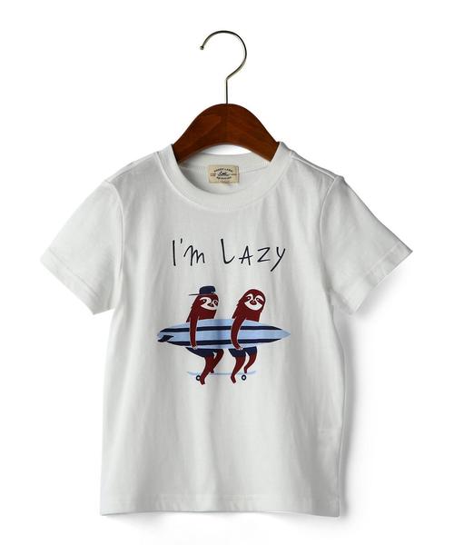 green label relaxing（グリーンレーベルリラクシング）の「【KIDS】コットン ナマケモノプリント Tシャツ ショートスリーブ◆（Tシャツ/カットソー・キッズ・オフホワイト/クリーム・105/135/125/115/95）」の10枚目の写真