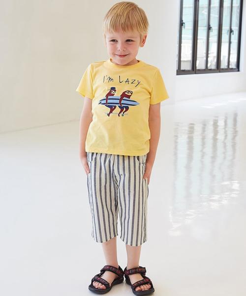 green label relaxing（グリーンレーベルリラクシング）の「【KIDS】コットン ナマケモノプリント Tシャツ ショートスリーブ◆（Tシャツ/カットソー・キッズ・オフホワイト/クリーム・105/135/125/115/95）」の12枚目の写真