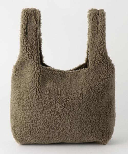 Another Edition（アナザーエディション）の「ボアバッグ/ AEBC BOA BAG◆（トートバッグ・レディース・オフホワイト/ブラウン/ダークブラウン/ピンク/オレンジ/パープル・フリー）」の9枚目の写真