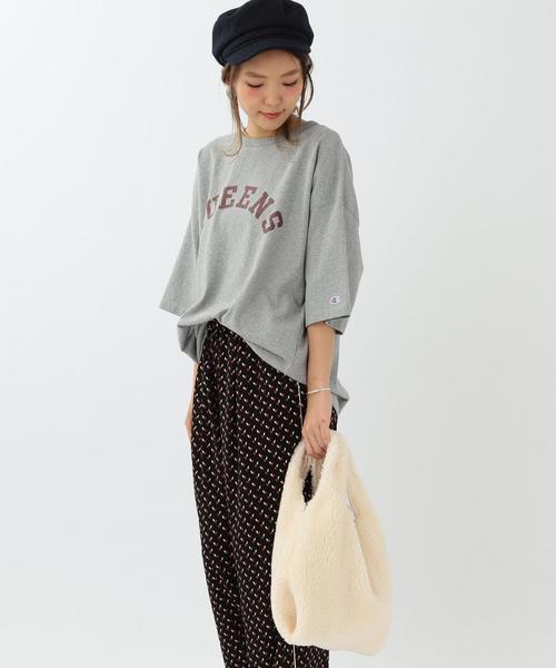 Another Edition（アナザーエディション）の「ボアバッグ/ AEBC BOA BAG◆（トートバッグ・レディース・オフホワイト/ブラウン/ダークブラウン/ピンク/オレンジ/パープル・フリー）」の14枚目の写真