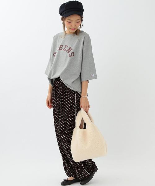 Another Edition（アナザーエディション）の「ボアバッグ/ AEBC BOA BAG◆（トートバッグ・レディース・オフホワイト/ブラウン/ダークブラウン/ピンク/オレンジ/パープル・フリー）」の15枚目の写真