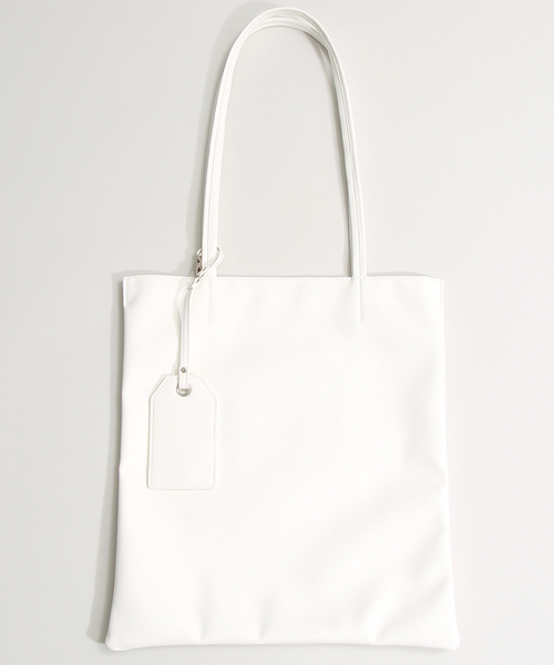 WEGO（ウィゴー）の「WEGO/フェイクレザーフラットトートバッグ（トートバッグ・メンズ・ネイビー/ブラック/ホワイト/ブラウン・FREE）」の14枚目の写真