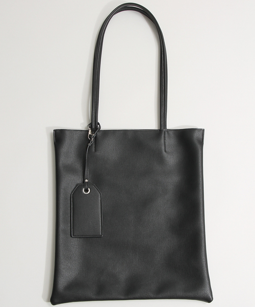 WEGO（ウィゴー）の「WEGO/フェイクレザーフラットトートバッグ（トートバッグ・メンズ・ネイビー/ブラック/ホワイト/ブラウン・FREE）」の15枚目の写真