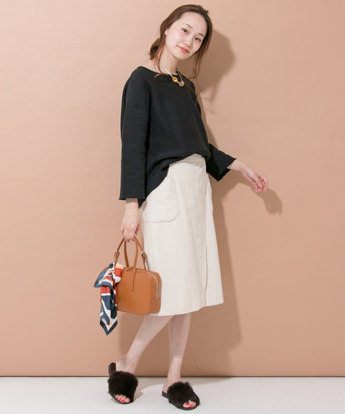 Champion（チャンピオン）の「Champion×URBAN RESEARCH　ボートネックスエット（スウェット・レディース・ブラック/オフホワイト/ライトグレー・MEDIUM）」の15枚目の写真