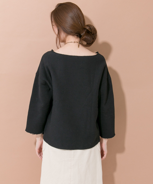 Champion（チャンピオン）の「Champion×URBAN RESEARCH　ボートネックスエット（スウェット・レディース・ブラック/オフホワイト/ライトグレー・MEDIUM）」の9枚目の写真