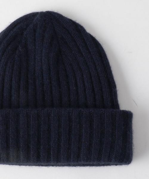 BEAUTY&YOUTH UNITED ARROWS(ビューティーアンドユースユナイテッドアローズ)の「BY カシミヤ リブ ワッチキャップ◆(ニットキャップ/ビーニー・メンズ・オフホワイト/ライトグレー/ブラウン/ケリー/ネイビー・FREE)」の5枚目の写真