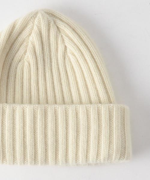 BEAUTY&YOUTH UNITED ARROWS(ビューティーアンドユースユナイテッドアローズ)の「BY カシミヤ リブ ワッチキャップ◆(ニットキャップ/ビーニー・メンズ・オフホワイト/ライトグレー/ブラウン/ケリー/ネイビー・FREE)」の2枚目の写真