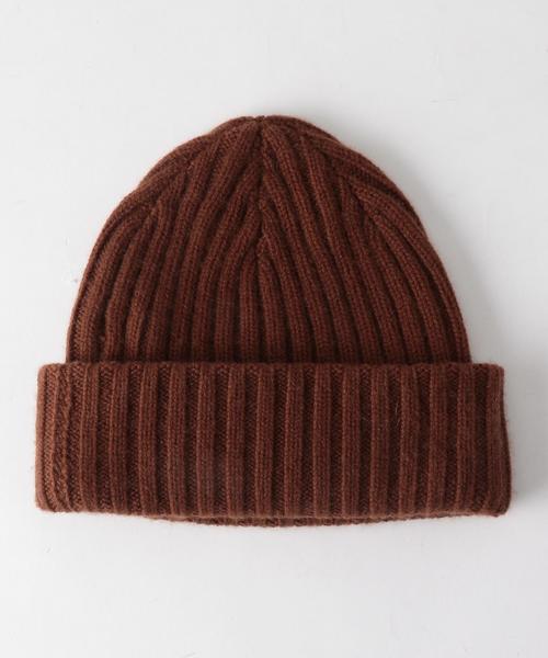 BEAUTY&YOUTH UNITED ARROWS(ビューティーアンドユースユナイテッドアローズ)の「BY カシミヤ リブ ワッチキャップ◆(ニットキャップ/ビーニー・メンズ・オフホワイト/ライトグレー/ブラウン/ケリー/ネイビー・FREE)」の12枚目の写真