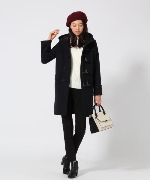 GLOBAL WORK（グローバルワーク）の「ロングダッフルコート/721794（ダッフルコート・レディース・ネイビー/ベージュ系その他/グレー・SMALL/MEDIUM）」の4枚目の写真