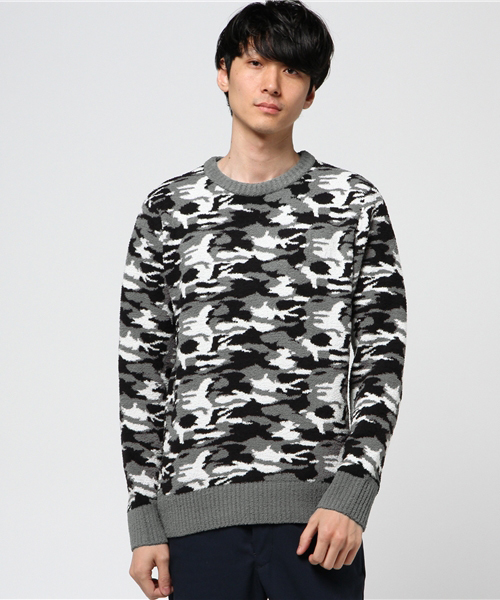 VENCEEXCHANGE（ヴァンスエクスチェンジ）の「ボアニットクルーネックプルオーバー（ニット/セーター・メンズ・ネイビー/グレー・LARGE/MEDIUM）」の9枚目の写真