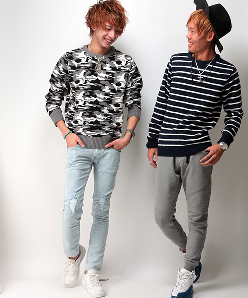 VENCEEXCHANGE（ヴァンスエクスチェンジ）の「ボアニットクルーネックプルオーバー（ニット/セーター・メンズ・ネイビー/グレー・LARGE/MEDIUM）」の11枚目の写真