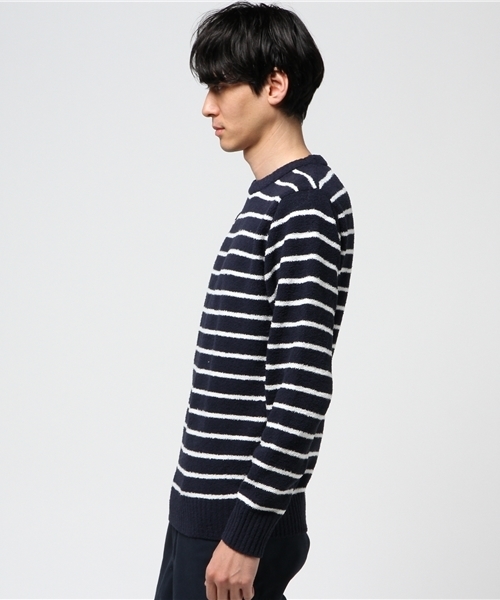 VENCEEXCHANGE（ヴァンスエクスチェンジ）の「ボアニットクルーネックプルオーバー（ニット/セーター・メンズ・ネイビー/グレー・LARGE/MEDIUM）」の3枚目の写真