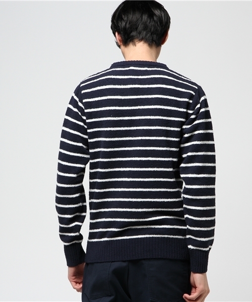 VENCEEXCHANGE（ヴァンスエクスチェンジ）の「ボアニットクルーネックプルオーバー（ニット/セーター・メンズ・ネイビー/グレー・LARGE/MEDIUM）」の4枚目の写真