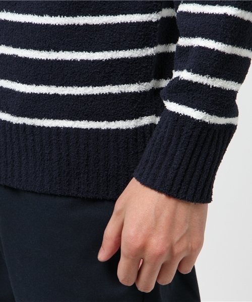 VENCEEXCHANGE（ヴァンスエクスチェンジ）の「ボアニットクルーネックプルオーバー（ニット/セーター・メンズ・ネイビー/グレー・LARGE/MEDIUM）」の6枚目の写真