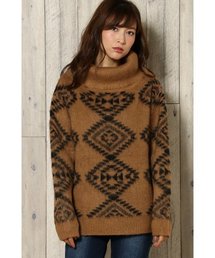 VENCEEXCHANGE | 起毛オルテガ柄プルオーバー                   (ニット/セーター)