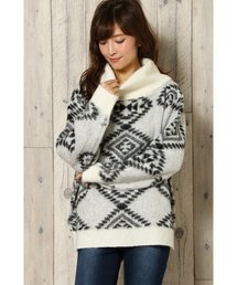 VENCEEXCHANGE | 起毛オルテガ柄プルオーバー                   (ニット/セーター)