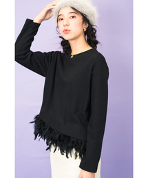 DOLLUPOOPS | <doll up oops> フェザーニット　プルオーバー(Tシャツ/カットソー)