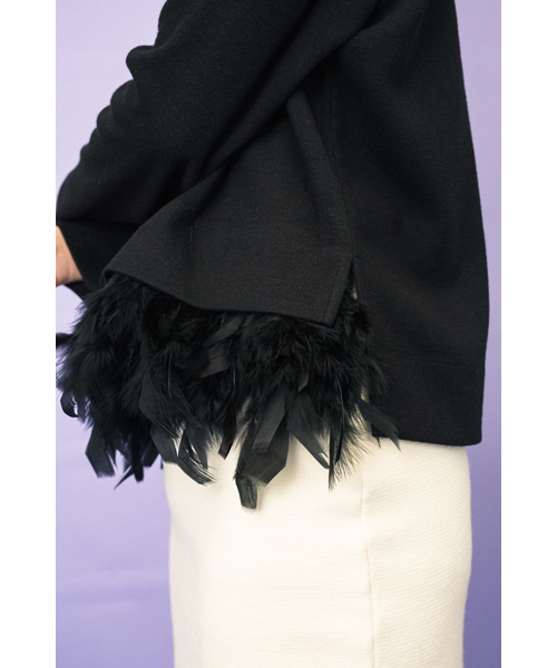 DOLLUPOOPS（ドールアップウップス）の「<doll up oops> フェザーニット　プルオーバー（Tシャツ/カットソー・レディース・ホワイト/ブラック・38）」の18枚目の写真