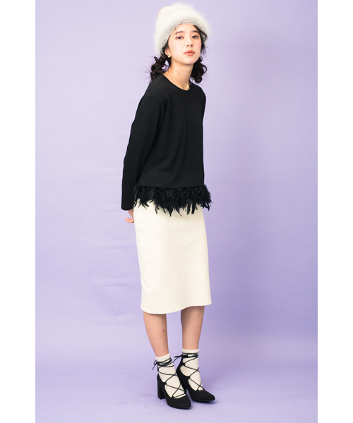 DOLLUPOOPS（ドールアップウップス）の「<doll up oops> フェザーニット　プルオーバー（Tシャツ/カットソー・レディース・ホワイト/ブラック・38）」の19枚目の写真